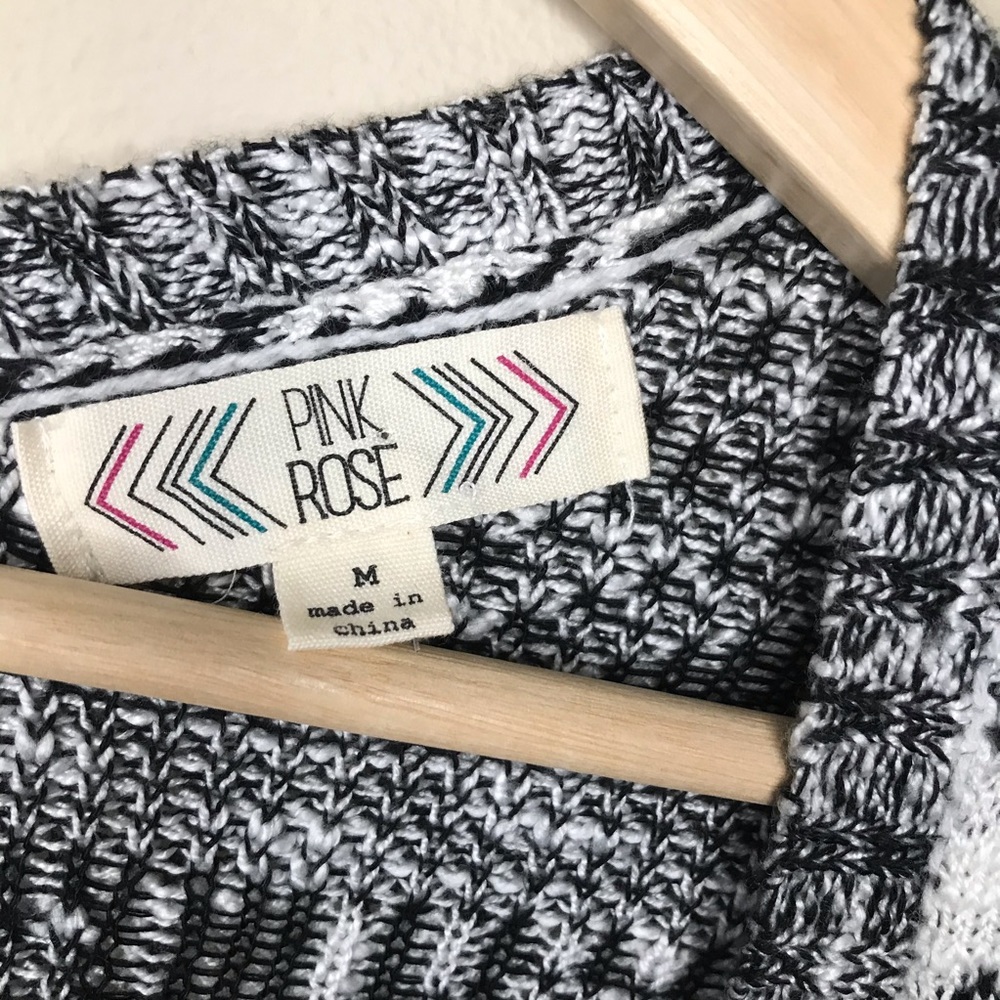 PINK ROSE Open Front Cardigan | Duster Aztec Print - Picture 3 of 7